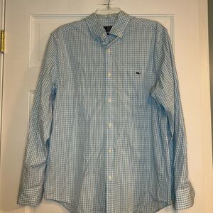 Vineyard Vines Men's Classic Fit Tucker Blue Gingham Shirt